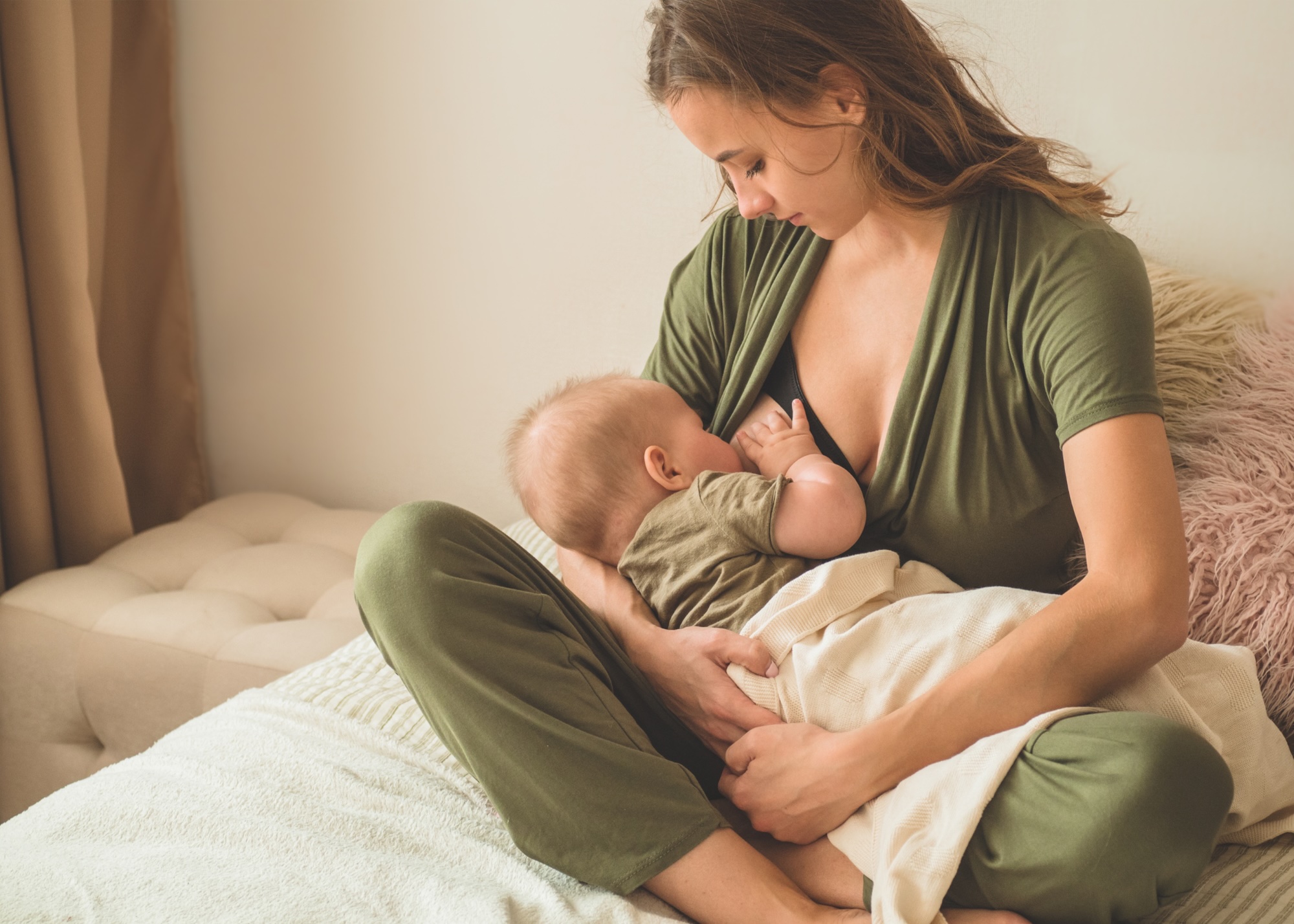 Mother breastfeeding her baby
